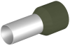Wire-End Ferrule w. Collar Ce 500020 w, H50x20mm, 50pcs/pck, olive