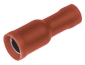 Bullet Connector Kog v 4 r, female, insulated, 0.5..1.5mm² 300V, D4mm, -25..75°C, PVC, brass, 100pcs/pck, red