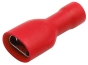 Disconnector Con vv 4.8 r, fully insulated, female, 0.5..1.5mm² 300V, tab 0.8x4.8mm, -25..75°C, PVC ^brass, 100pcs/pck, red