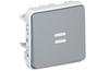 Schalter Plexo, mech.| Wippschalter Aus-/ Wechsel, 10A 250VAC, Schraubklemme, IP55 IK07, grau
