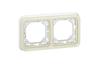 FM Support Frame Plexo, 2gang hori., IP55, white
