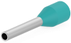 Wire-End Ferrule w. Collar Ce 003408 w, H0.34x8mm, 500pcs/pck, turquoise