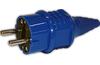 Industrial Plug, 2P+E Schuko 16A 250VAC, IP44, MaxPro, blue