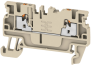Durchgangs-Reihenklemme A2C 1.5, 1 Stock, 1.5mm² 17A 500V, push-in, dunkelbeige