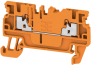 Feed-through Terminal A2C 1.5 OR, 1-tier, 1.5mm² 17.5A 500V, push-in, orange