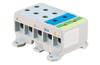 Universal Terminal Block Al/Cu UK35/3x1A^1N^1PE, 5P (2holes) 2.5-35mm² 120/135A 1000VAC/ 1500VDC, Hex4 3Nm 2.5..16mm²/ 6Nm 25..35mm², TS35, grey ^blue ^yegr