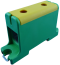 Universal Terminal Block Al/Cu UK95/1PE, 1P (2holes) 16-95mm² 220/245A 1000VAC/ 1500VDC, Hex6 10N 6..25mm² ^20Nm 35..95mm², TS35 ^panel mount, yegr