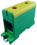 1914126 « Universal Terminal Block Al/Cu UK150/1PE, 1P (2holes) 35-150mm² 290/320A 1000VAC/ 1500VDC, Hex6 14Nm 25..50mm²/ 35Nm 70..150mm², TS35/ panel mount, MaxPro, yegr
