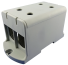 1914133 « Tapping Terminal Block Al/Cu UK240/2A, 1P (4poles) 35-240mm² 760/850A 1000VAC/ 1500VDC, Hex8 26Nm 35..120mm²/ 46Nm 150..240mm², panel mount, MaxPro, grey