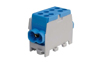 Hauptklemme Al/Cu HLAK 35-1/2 M2, 2x 35/25mm²/ 2x 25/16mm², 160/125A 1000VAC/DC, 3.5/2.5Nm, TS35, blau