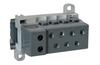 Verteilungsblock Al/Cu PVBS 250-7, 95mm²/ 7x 50mm², 250A 1000VAC/DC, inkl. Markierungen, TS35, Montageplatte, grau