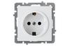 Socket Touran, mech.| 2P+E Schuko, 16A 250VAC, flush mount, white