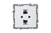 Fassung Touran, mech.| 2x RJ45 cat.5e, flush mount, Nilson, weiß