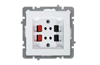Fassung Touran, mech.| audio, flush mount, Nilson, weiß