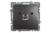 Fassung Touran, mech.| RJ45 cat.5e, flush mount, Nilson, anthracite