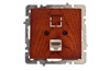 Fassung Touran, mech.| RJ45 cat.6, flush mount, Nilson, cherry