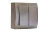 SM Switch Themis, 2x 1way, 10A 250VAC, fume-anthracite