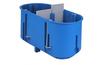 Junction Box P2x60D, 2x 60|ø68x63 w. screws, cavity wall, HF, Simet, blau