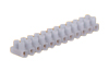 Terminal Strip, 12x 4mm² 24A 450V, polypropylen, weiß
