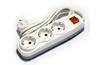 Multi-Outlet Extension Quattro, 3x 2P+E Schuko 3600W 16A 250VAC, switch, 2m cable 3x 1.5mm², weiß