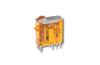 Relais 46.52, 2CO (DPDT) 8/15A 250/440VAC, cv 230VAC, Blockierbare Prüftaste, mechanische Anzeige, LED, 5mm Stiftabstand, Leiterplattenmontage, TS35 Fassung (97.P2/02/52)