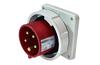 PM Industrial Flange Inlet, 3P+N+E 16A 415VAC, IP67, MaxPro, rot