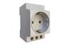 Modular Socket, 2P+E 10/16A 250VAC Schuko, TS35