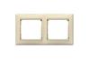 Frame Valena, 2gang, horiz. mount, beige