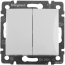 Switch Valena, mech.| 2x 2way, 10A 250VAC, spring clamp, white