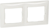 Frame Valena, 2gang, horiz. mount, white