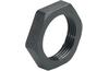 Locknut Synthetic, M16x1.5, wrench 22mm, thread 5.5mm, -40..100°C, glass fiber reinforced polyamide, HF, Agro, schwarz