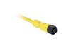 Sensor/Actuator Cable 889D, M12 4pin plug », 4A 250V, 20..105°C, L10m PVC cable, IP69K, Nema6P, Allen-Bradley, gelb
