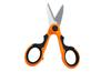 Electrician´s Scissors TU, serrated cutting blade, Draht cutting notch, 40CR13, PVC, orange