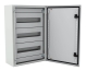 Chassis ECMI, 3x 26M, 600Wx600H, inkl. Rahmen, modularen Paneelen, Zinkpassiviert TS35, Zubehör, C3| Epoxidharzschicht, grau