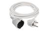 Extension Cord 2m with plug, socket 1x 2P+E Schuko 16A 250V, cable H05VV-F3G 1,0 mm2, white, Emos