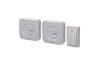 Wireless Door Chime P5731, 36-melodies |2pcs x 90dB, socket 230VAC |up to 180m battery-free button IP44, white, Emos