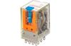 Relay RKE, 4CO 5A 250VAC/ 30VDC, cv 24VDC, LED, test button, diode (13+, 14-), UL/TÜV/CE