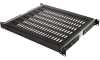 Shelf 19in, 1U D650 4points, rack D800, load 35kg, incl. polt kit, black
