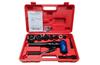 Handbetätigte Hydraulik-Stanzpumpe, 69kN, Zylinderhub 22mm, Rundlocher bis ø22.5..61.5mm| 3.5mm Stahl/ 1.5mm Edelstahl, Stanzformen 22.5, 28.3, 34.6, 43.2, 49.6, 61.5mm, Zugbolzen 7/16×¾-in., ¾×¾-in., Gegenbuchse