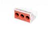Schraubenlose Dosenklemmen WCT, 3x 2.5..6mm² 32A 400V, transparent/lila